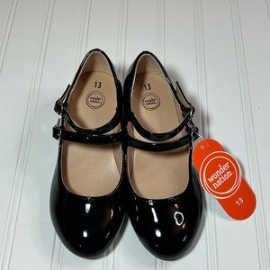 Wonder Nation Size 13 Patent Leather Black Dress Shoes